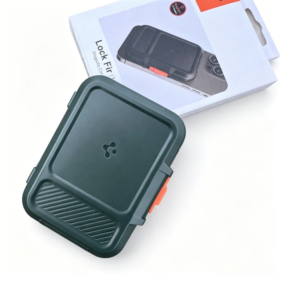 حامل بطاقات مغناطيسي قوي من Spigen لمحفظة MagSafe لهواتف iPhone 17 و16 و15 وسلسلة Pixel 10 مع قفل آمن يحمل 5-6 بطاقات - 2