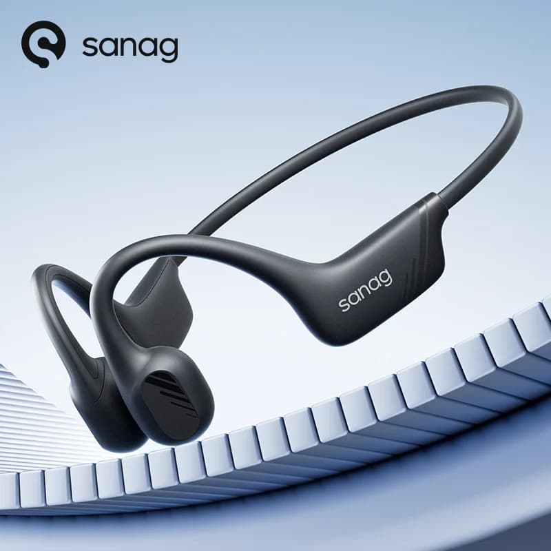 سماعات Sanag B21S توصيل عظمي حقيقي، بلوتوث، صوت HiFi، سماعات رأس لاسلكية، عرض خاص