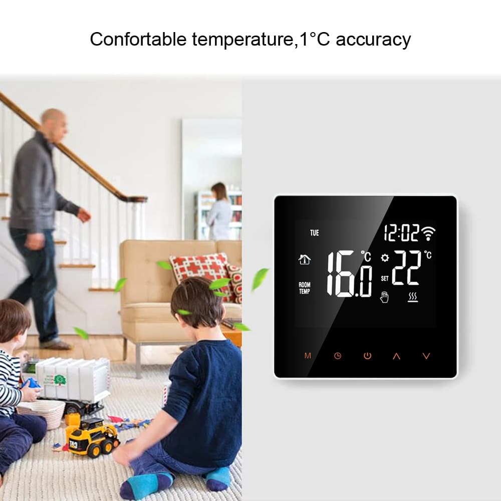 ترموستات تيا واي فاي تحكم في درجة حرارة تسخين أرضي لغلاية كهربائية/ماء/غاز منظم حرارة ذكي أليكسا وجوجل - 4