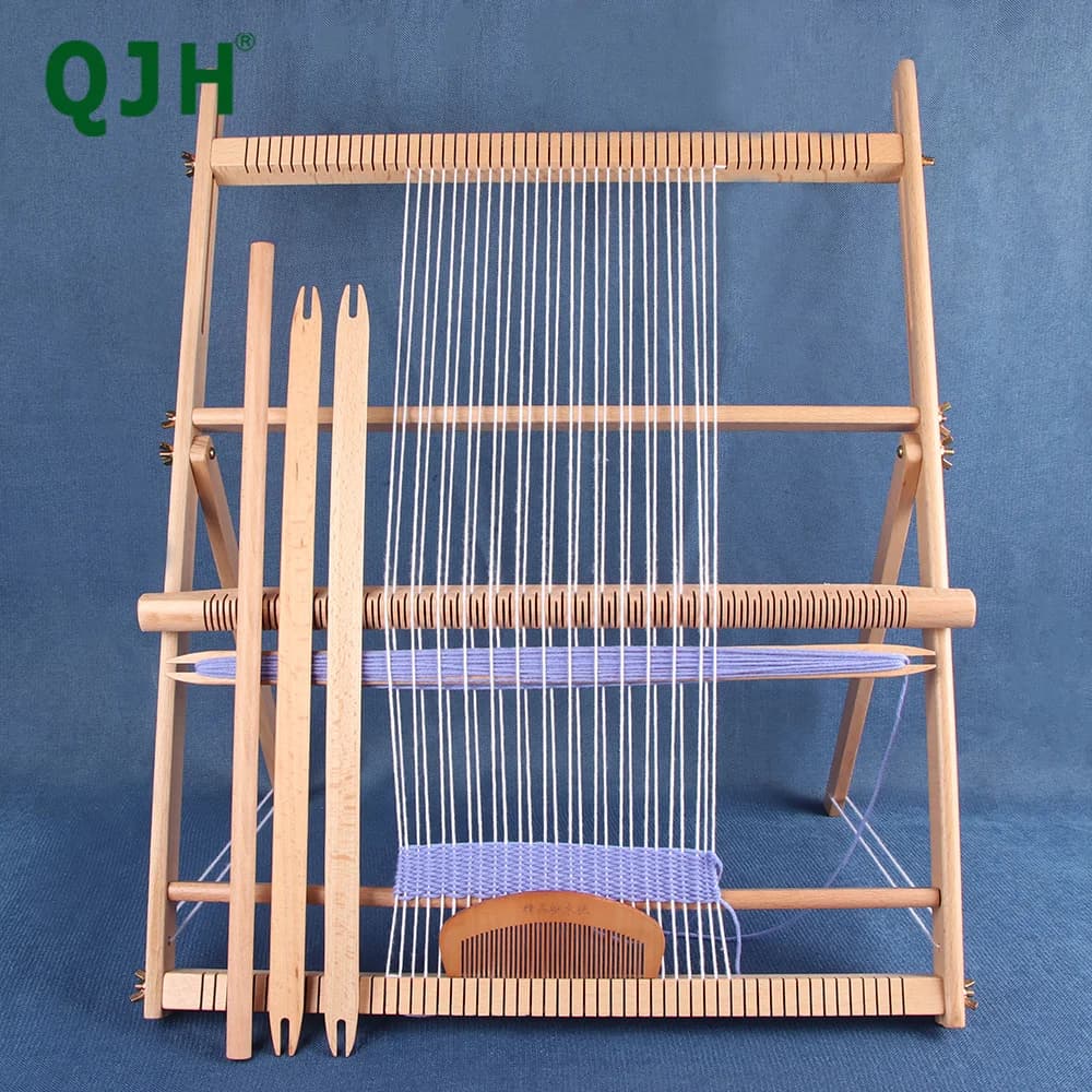 1 قطعة الخشب DIY النسيج والحياكة تلوح في الأفق آلة ، إطار خشبي محبوك أداة ، صنع الديكور شرابة نسيج وأدوات خياطة السجاد