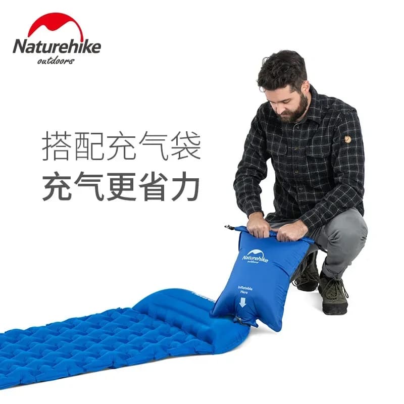 حشية تخييم قابلة للنفخ من Naturehike مع وسادة، فراش نوم ذاتي النفخ للتنزه والتسلق - 5