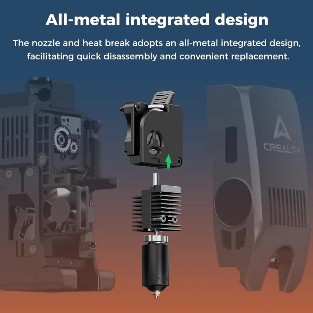 Creality K2 Ceramic Heating Block Hotend Kit,All-Metal Integrated Design Extruder Hotend Kit for 3D Printers K2, K2 Pro - 3