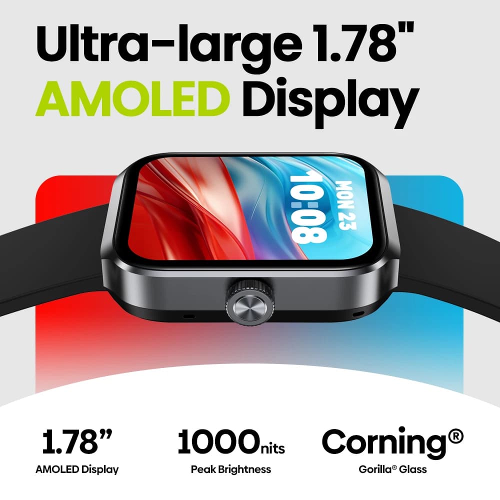 زيبلايز بيوند 3 بلس ساعة ذكية GPS شاشة AMOLED 1.78 بوصة مدمج GPS وأمازون أليكسا إجراء/استقبال المكالمات 3ATM - 3