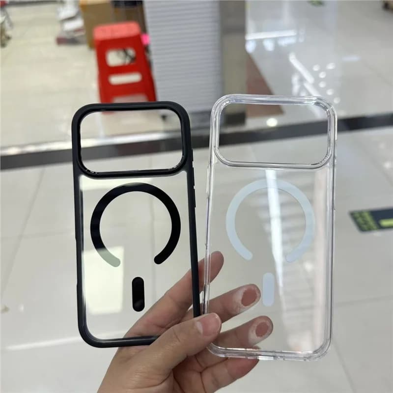 غطاء مغناطيسي Spigen Ultra Hybrid لأجهزة iPhone Air 12 و13 و14 و15 و16 و17 Pro Max، غطاء شفاف لغطاء Apple Magsafe - 4