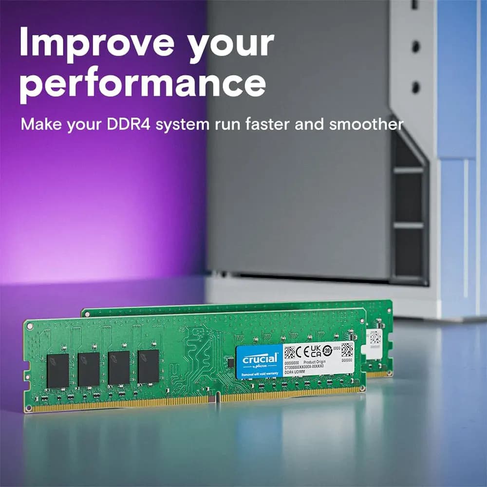 ذاكرة رام أساسية DDR4 بسعة 8 جيجابايت و4 جيجابايت و32 جيجابايت و16 جيجابايت بتردد 3200 ميجاهرتز و2133 و2400 و2666 ميجاهرتز PC4-19200 و21300 و288Pin لذاكرة سطح المكتب DIMM متوافقة مع إنتل وAMD - 3