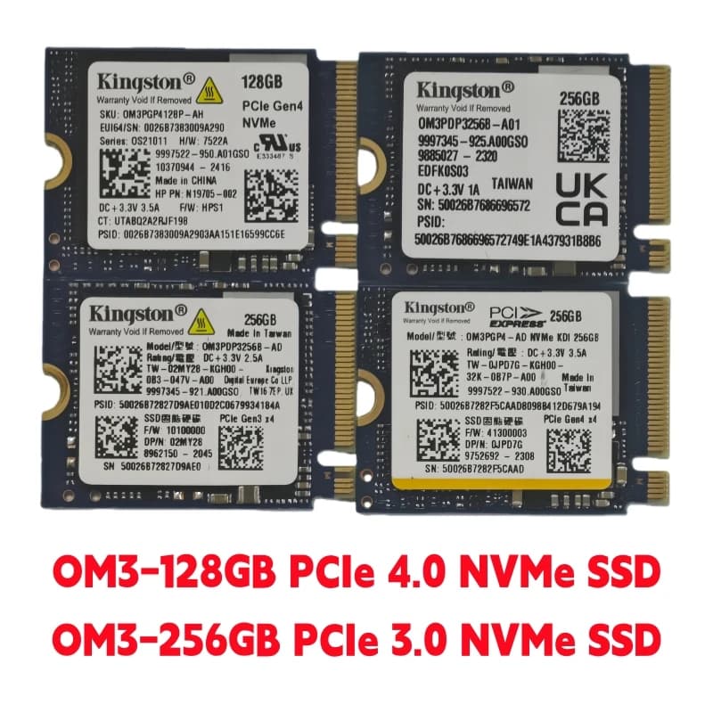 كينجستون OM3 128 جيجابايت PCIe 4.0 و OM3 256 جيجابايت PCIe 3.0 لألعاب M.2 2230 NVMe SSD داخلي - متوافق مع Stream Deck واللابتوب والديسكتوب - 6