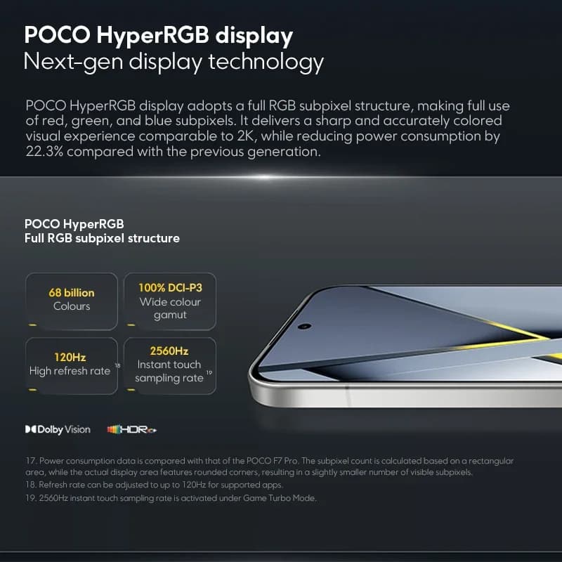 هاتف Xiaomi POCO F8 Pro 5G جديد أصلي نسخة عالمية بمعالج Snapdragon® 8 Elite وشاشة 6.59 بوصة بمعدل تحديث 120 هرتز HyperRGB AMOLED وبطارية 6210 مللي أمبير NFC - 4