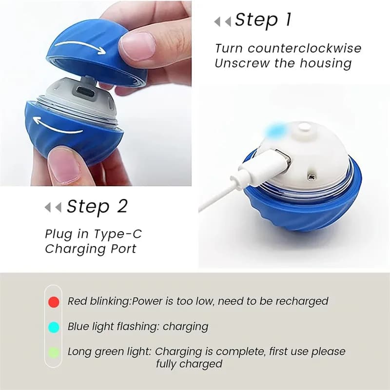 Smart Dog Toys Ball Electronic Interactive Pet Toy Moving Ball USB Automatic Moving Bouncing for Puppy Birthday gift Cat Product - 6