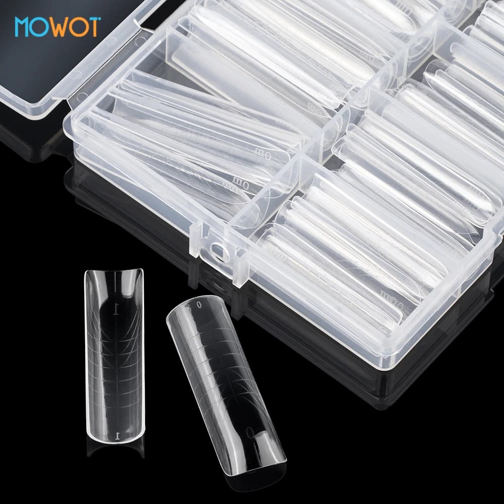 MOWOT New Square Dual Nail Form Extension False Nail Tips Quick Building Gel Molds Full Cover Large Size Acrylic Nail Top Forms - 3