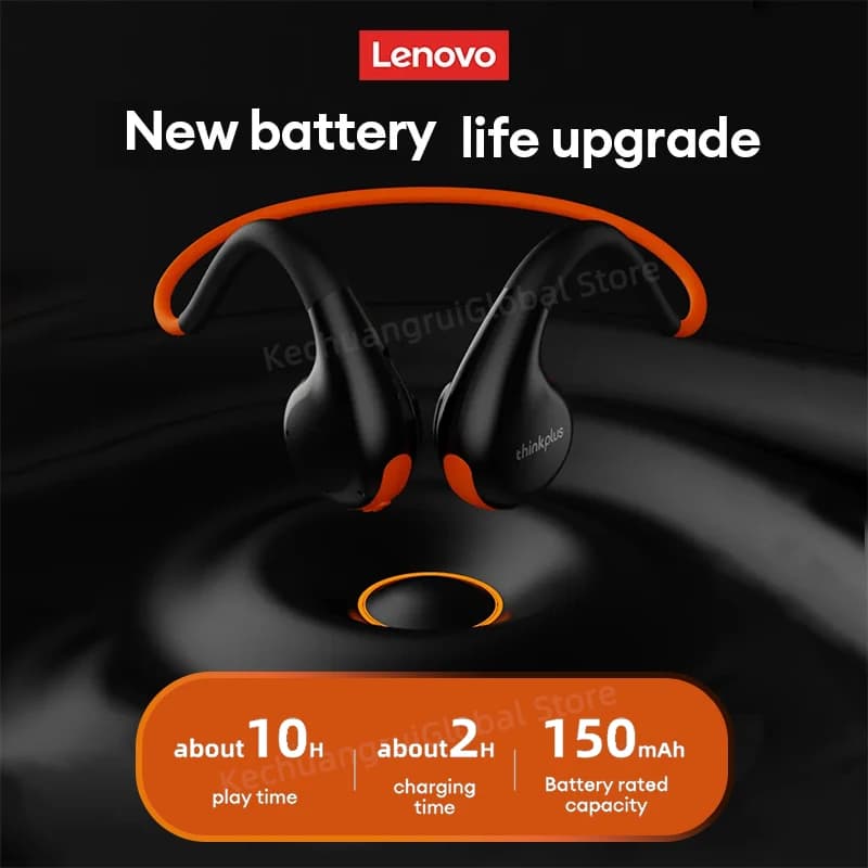 سماعات توصيل عظمي من Lenovo، بلوتوث 5.3، سماعات رياضية لاسلكية TWS، سماعات أذن مقاومة للماء للجري والقيادة - 5