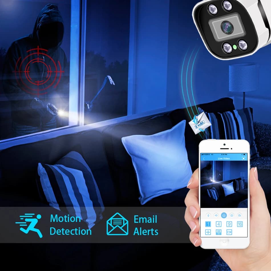 كاميرا مراقبة فيديو 4K Poe IP Onvif مع صوت 48V POE/DC 12V 4MP/5MP/8MP رؤية ليلية رصاصة مقاومة للماء كاميرا أمان لنظام NVR - 3