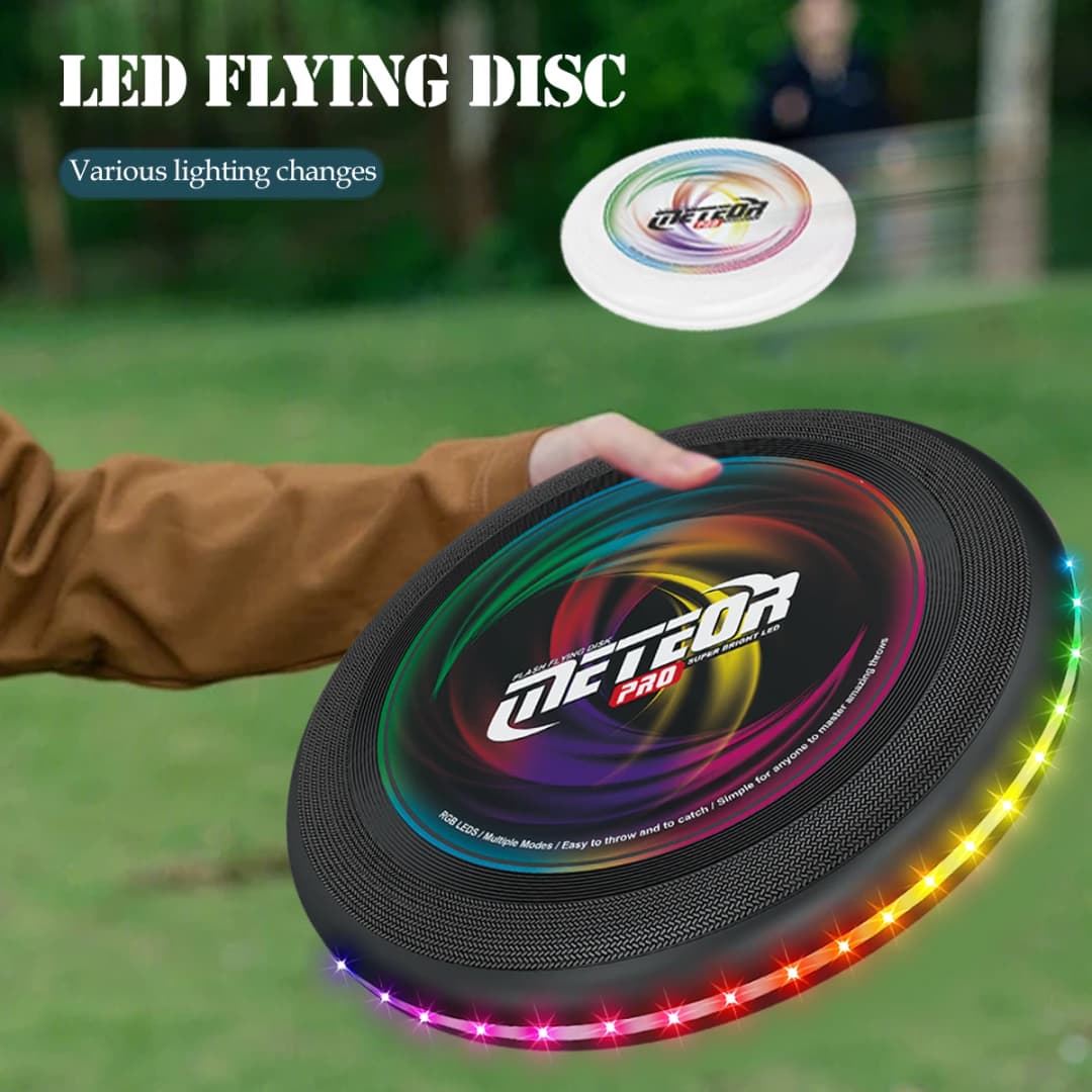 قرص طائر LED، ألعاب ترفيهية خارجية ملونة من Noctilucence، تغييرات إضاءة مختلفة، هدايا ألعاب رياضية خفيفة الوزن وممتعة - 2