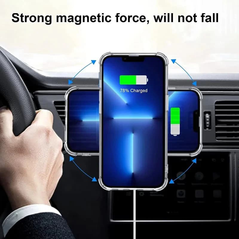10 قطع لوحة معدنية مغناطيسية مع حلقة وملصق حديدي للشحن اللاسلكي المتوافق مع Apple Magsafe - 3