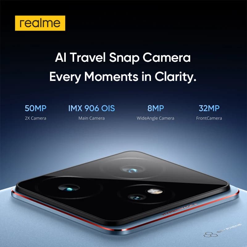 هاتف realme GT 7 الذكي بتقنية 5G ومعالج Dimensity 9400e وبطارية 7000 مللي أمبير في الساعة وشحن 120 واط وشاشة AMOLED مقاس 6.78 بوصة بمعدل تحديث 120 هرتز وكاميرا سوني 50 ميجابكسل مع مثبت صورة بصري - 5