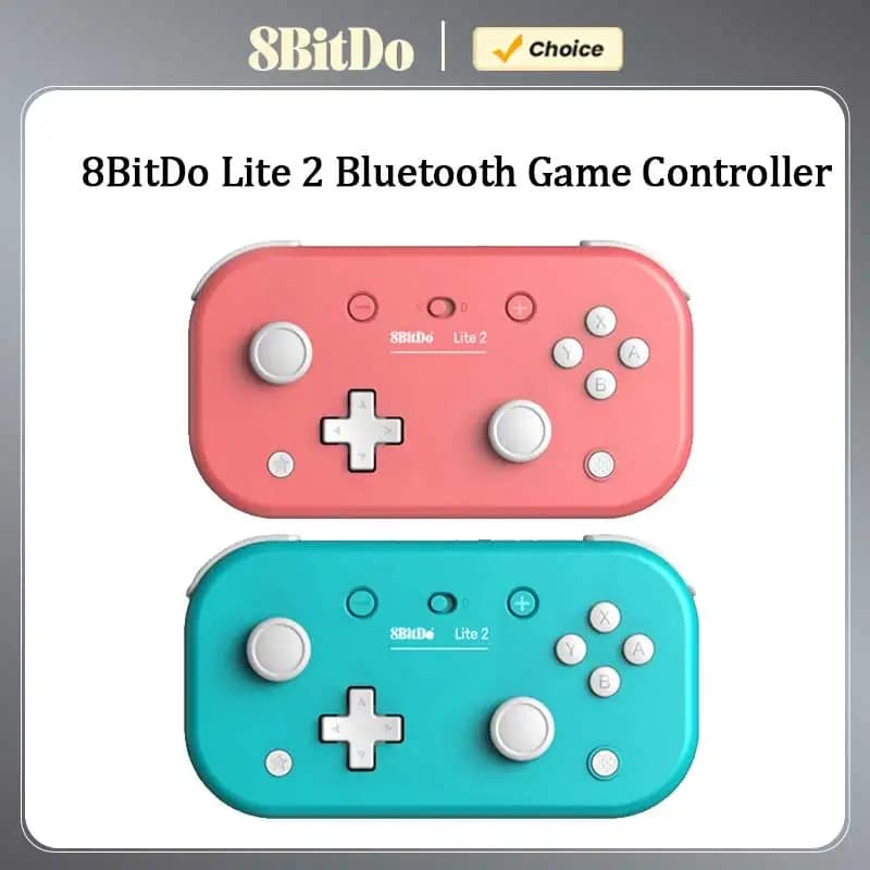 وحدة تحكم ألعاب بلوتوث لاسلكية 8BitDo Lite 2 مع عصا تحكم وذراع تحكم اهتزازي لنينتندو سويتش لايت وأندرويد وراسبيري باي