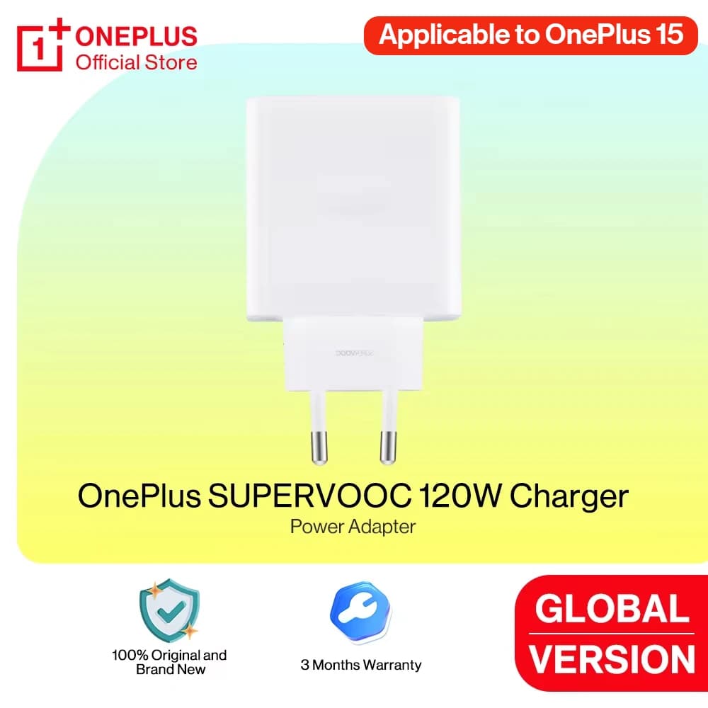 شاحن ون بلس الأصلي SUPERVOOC بقوة 120 واط لمحول الطاقة ون بلس 15 و13 و13r و12 و11 ونورد 5 و4 ونورد CE 5 وCE 4 لايت باد 3 و2