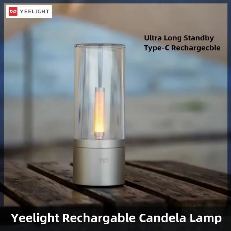 مصباح ييليت كانديلا إضاءة ليلية LED إضاءة دافئة قابل لإعادة الشحن 1800K تعتيم دوار بلا درجات مصباح بجانب السرير مناسب لغرفة النوم