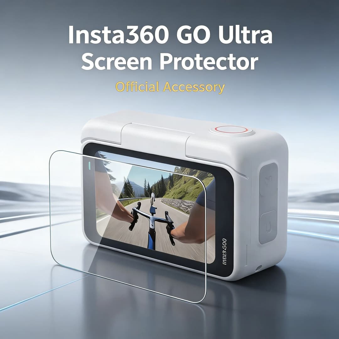 واقي شاشة زجاجي مقسى Insta360 GO Ultra عالي الدقة بحواف دائرية 2.5D - إكسسوار رسمي