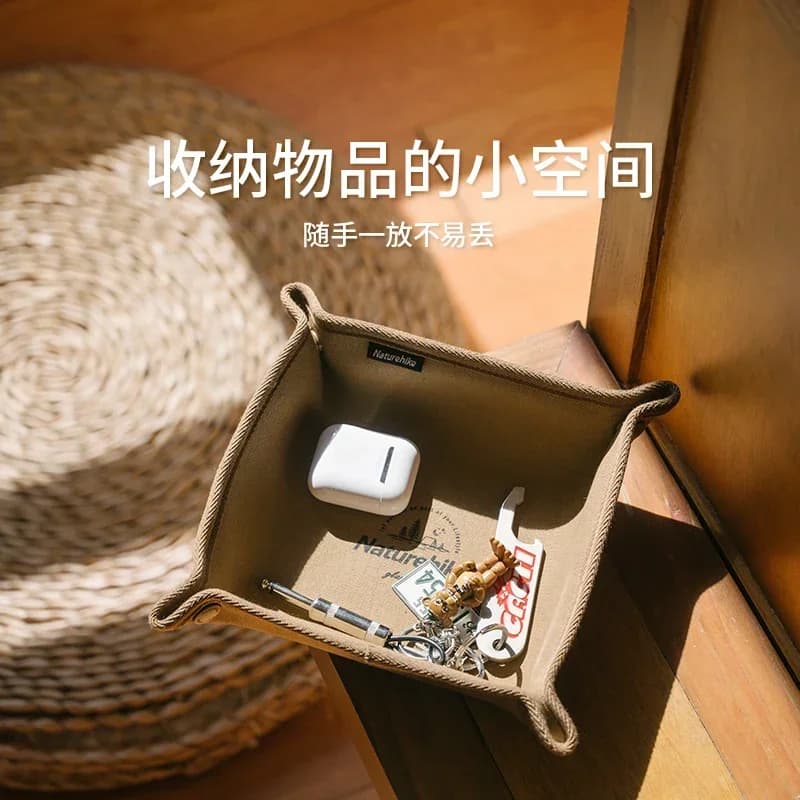 Naturehike-Canvas Tray for Camping, Travel Equipment, Daily Necessities Storage Box, Outdoor Accessories - 4