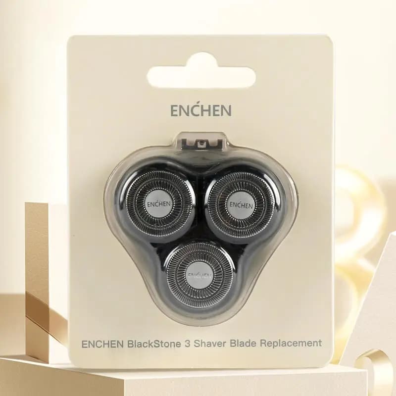رأس شفرة حلاقة بديل ENCHEN BR-3 BlackStone 3 الأصلي 3D عائم مقاوم للماء للاستخدام التنظيفي للرجال