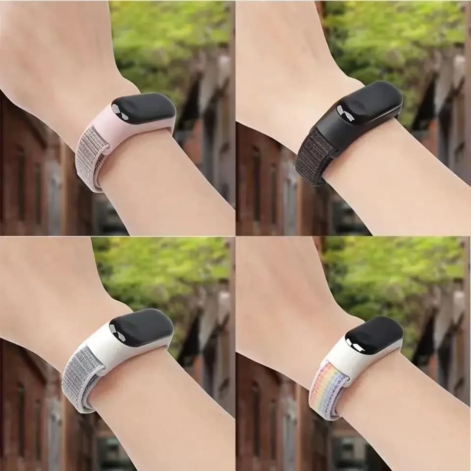 حزام Nylon لجهاز Xiaomi Mi Band 7 و6 و5 و4، سوار رياضي، متوافق مع Miband 7 و6 و5 و4 و3، يدعم NFC - 5