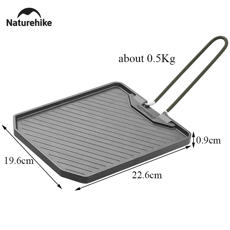 Naturehike Camping Cooking Pan Non Stick Folding Picnic Frying Pan Portable Easy Clean Grill Hiking Bbq Dinner Frying Plate - 5