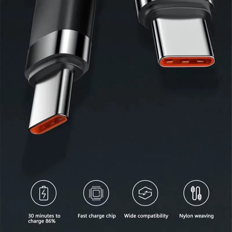 120W Fast Charge Cable  PD Quick Charging High Quality USB C TO USB Type C Cable For iPhone Xiaomi 17 Plus Pro Max Samsung S24 - 4