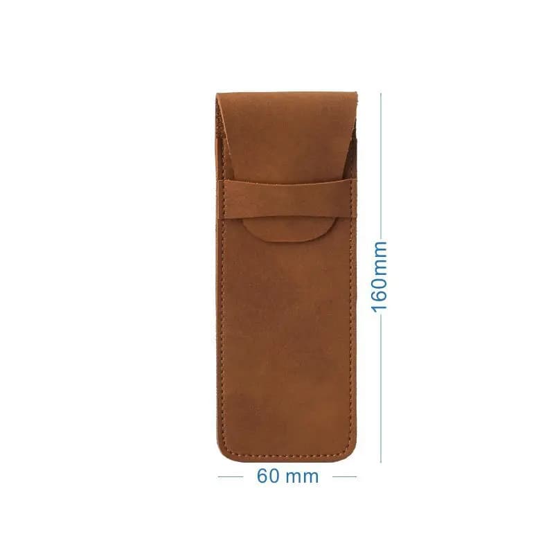 حافظة أقلام جلدية عتيقة ، جيب قلم الحقيبة ، حقيبة منظم قرطاسية صغيرة للطلاب ، المكتب ، النساء ، الرجال ، الأعمال ، السفر - 4