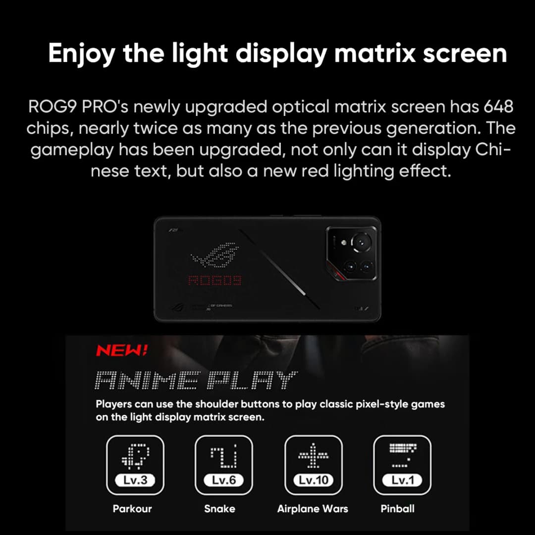 رو إكسبريس هاتف ASUS ROG 9 5G سناب دراجون 8 إيليت شاشة LTPO 6.78 بوصة 185 هرتز بطارية 5800 مللي أمبير شحن 65 واط أندرويد 15 ROG 9 برو - 5