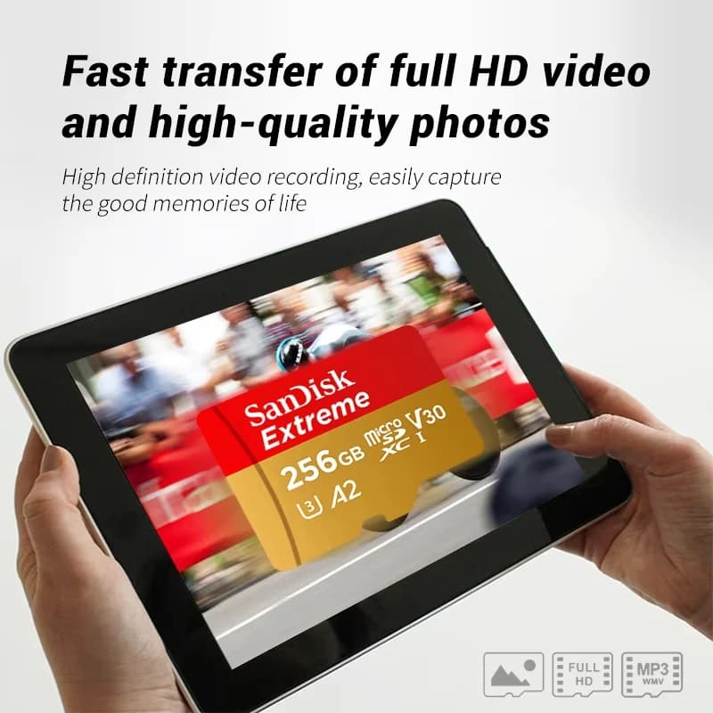 بطاقة الذاكرة Sandisk Extreme Micro SD - سعة 128GB، فئة A2 V30 U3، تدعم 4K، متوافقة مع الهواتف والكاميرات - 6