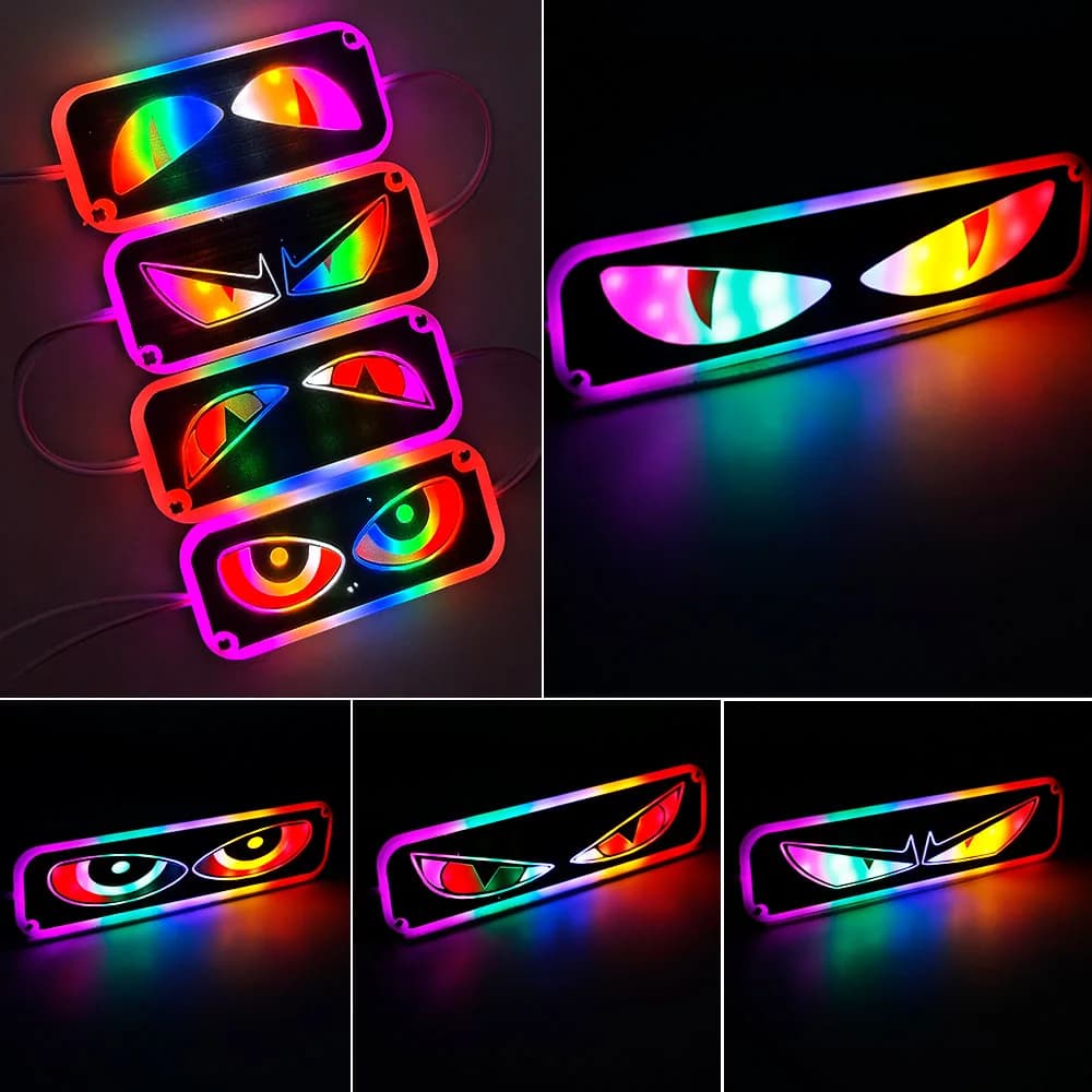 1pcs RGB Led Evil Eye Module Demon Eye Strobe Warning Light Car motocycle Flashing Emergency Lamp - 6
