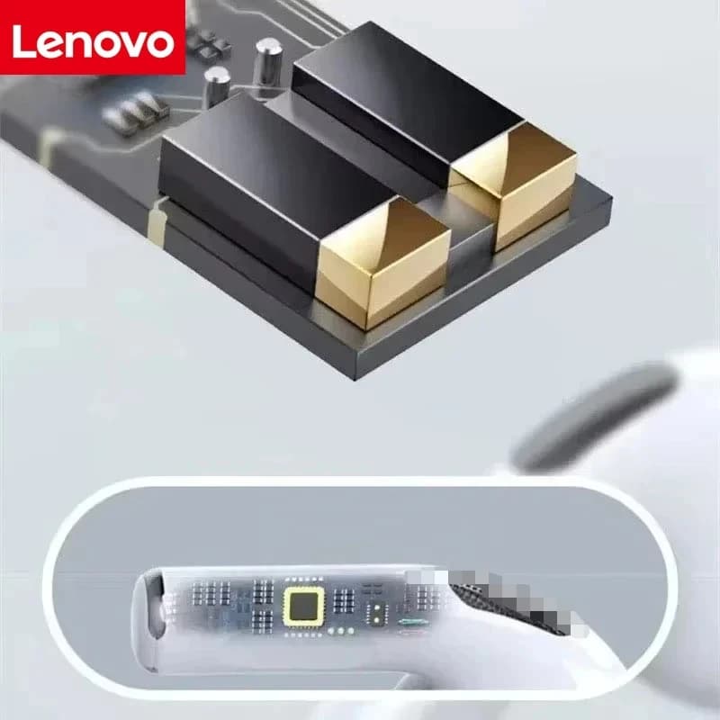 سماعة رأس بلوتوث لاسلكية من Lenovo تصميم أنيق جودة صوت استثنائية راحة طوال اليوم بطارية تدوم طويلاً مع ميكروفون - 4