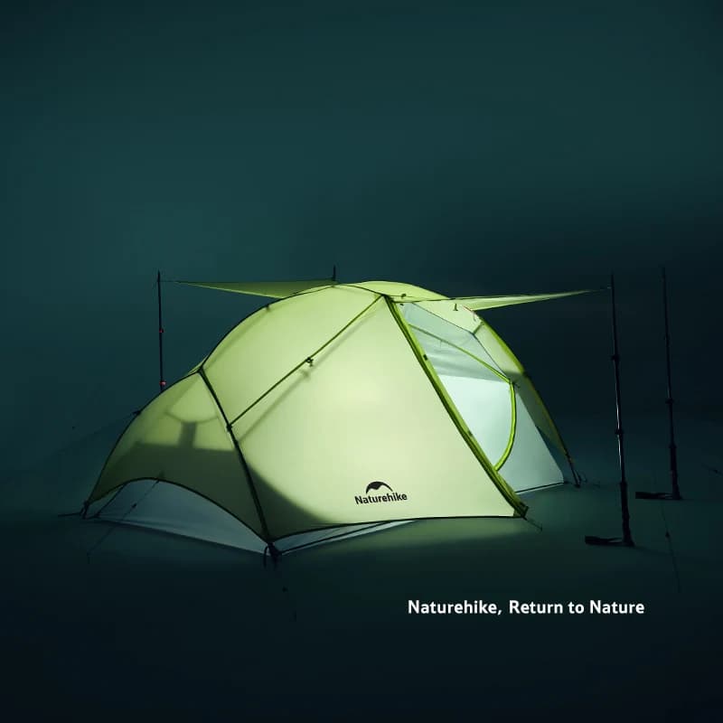 خيمة تخييم Naturehike ستار ريفر EXT الجديدة خفيفة الوزن لشخصين، قابلة للتوسيع مع سقف مزدوج ونوافذ وأبواب مزدوجة - 3