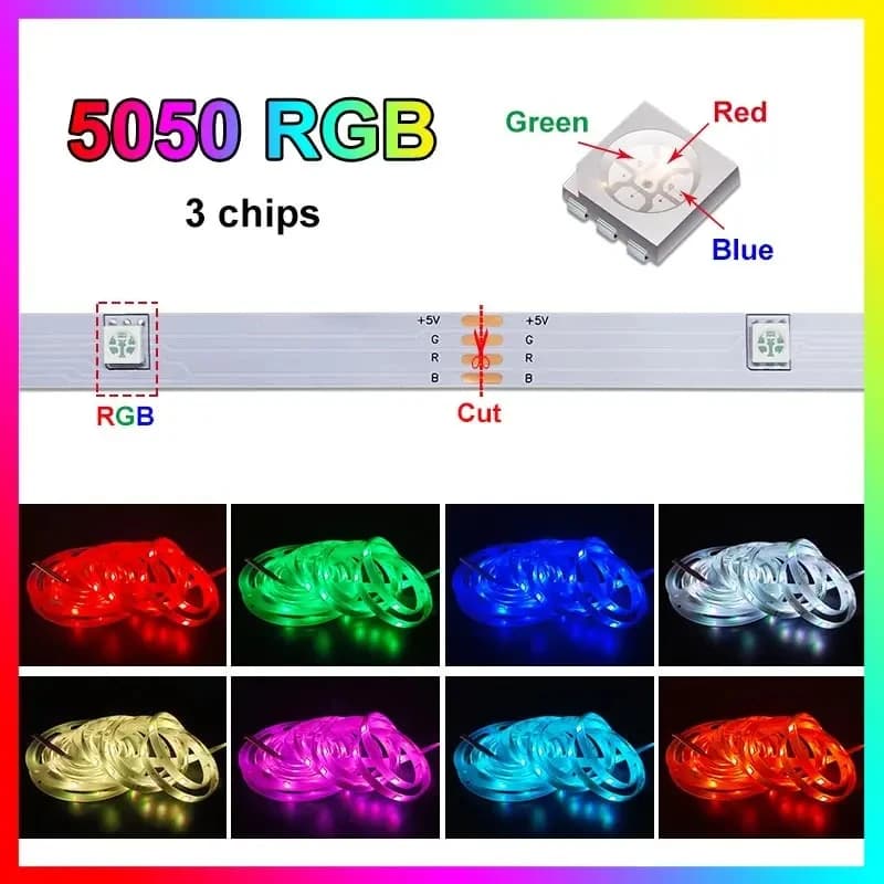 شريط إضاءة LED ذكي يدعم التطبيق والتحكم عن بعد، مع ميزات تغيير الألوان RGB، يمكن مزامنته مع الموسيقى لغرف الحفلات والديكور - 5