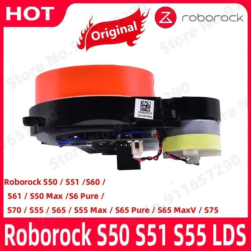 قطع استشعار المسافة بالليزر الأصلية من Roborock S5 Max S6MaxV S45 Max S55 S6 S5 S7 لجهاز تنظيف روبوت مكنسة كهربائية ملحقات LDS
