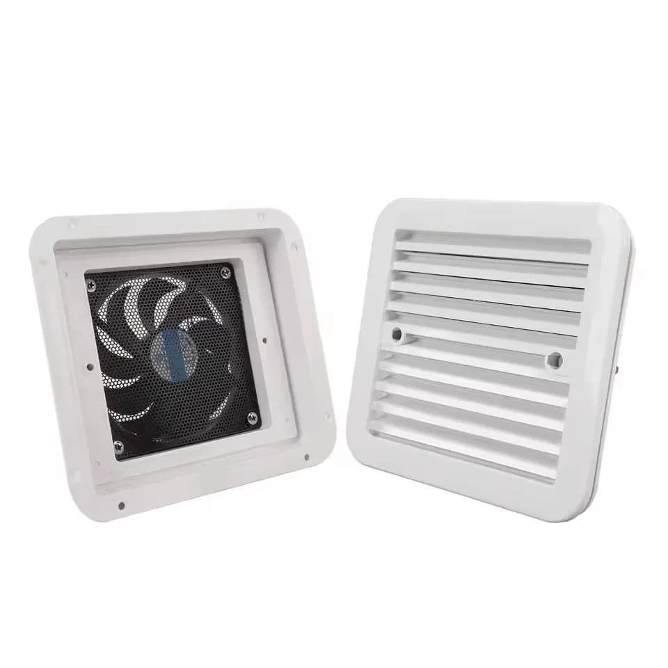 12V/24V Strong Low Noise Wind RV Vent with Fan Side Air Exhaust for Trailer Caravan Camper Automobile Waterproof Outlet - 2