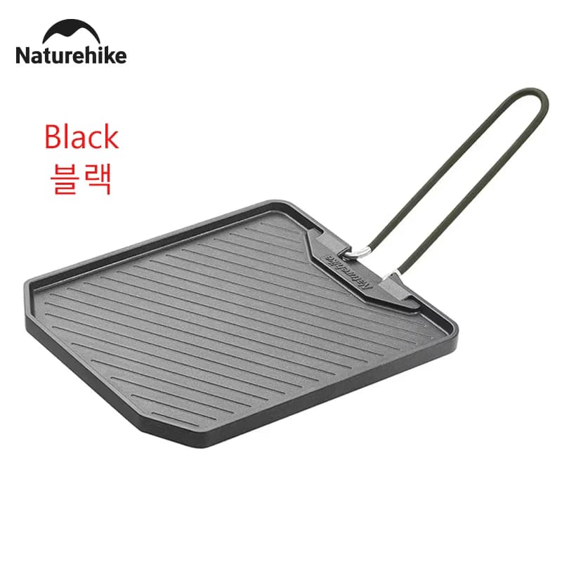 مقلاة تخييم من Naturehike غير لاصقة قابلة للطي للنزهات محمولة وسهلة التنظيف للشواء أثناء التنزه لوحة قلي لوجبة العشاء