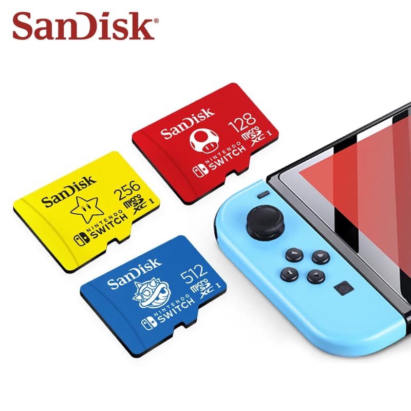 SanDisk Official Nintendo Licensed microSDXC Card UHS-I 100MB/s 90MB/s TF Memory Card 128GB 256GB 512GB For Switch OLED Lite - 3