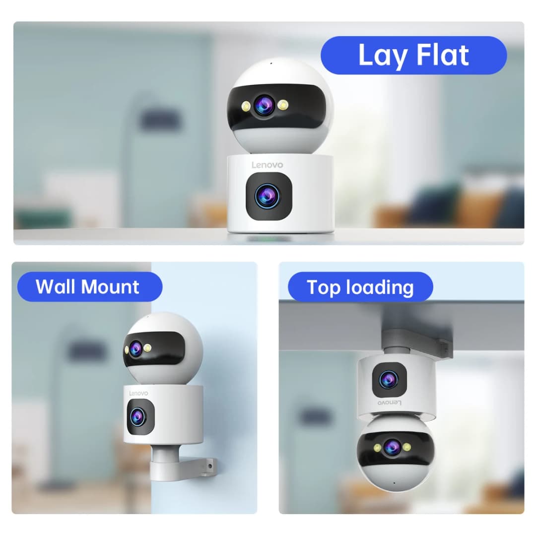 كاميرا Lenovo بدقة 4K بتقنية IP، 5G WiFi، عدسة مزدوجة، منزل ذكي، تتبع تلقائي، كاميرا مراقبة CCTV لاسلكية، مراقبة أمنية للرضع - 6