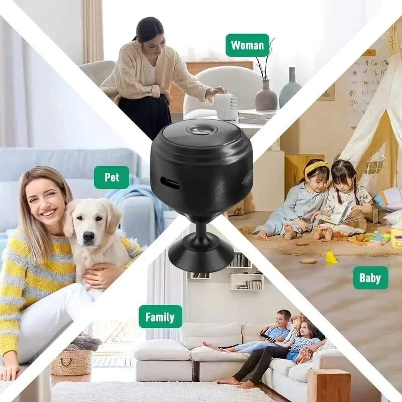 كاميرا مراقبة ذكية A9 HD واي فاي لاسلكية مراقب أمان منزلي مسجل فيديو مع بث فيديو آمن - 4