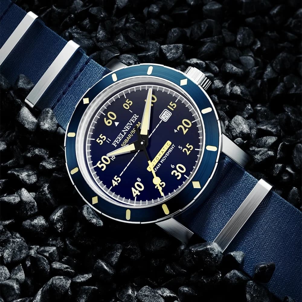 LIGE New Sapphire Design Watch Men FeelNever Brand Luxury 8215 Professional 50Bar Outdoor Sport Men Automatic Mechanical Watches - 2