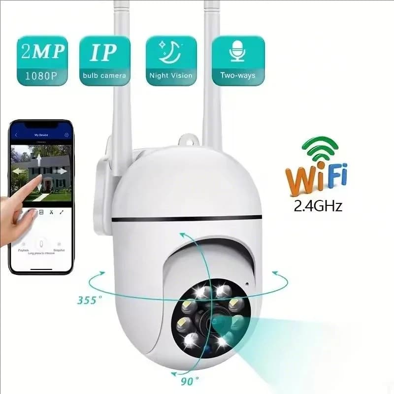 كاميرا أمنية A7 بدقة 1080 بكسل، كاميرا WIFI خارجية، كاميرا IP لاسلكية بسرعة PTZ، تكبير رقمي 4X، كاميرا مراقبة شبكة مع صوت - 2
