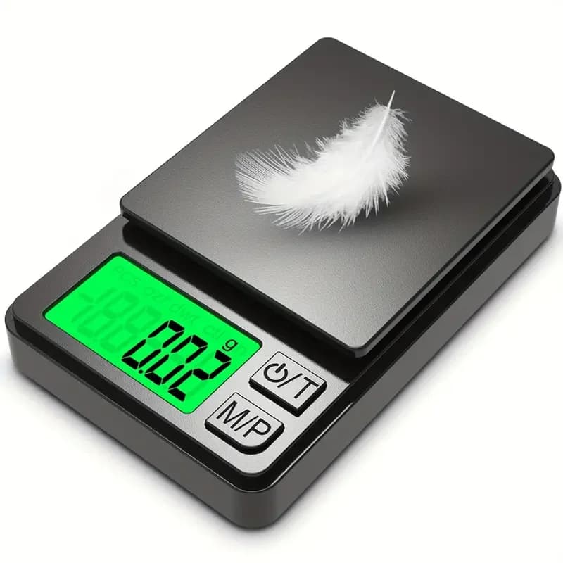 مقياس جيب دقيق 1000g × 0.01g، رقمي، للطعام، المجوهرات، الأونصة/الحبوب، مع شاشة LCD بإضاءة خلفية، صغير للسفر