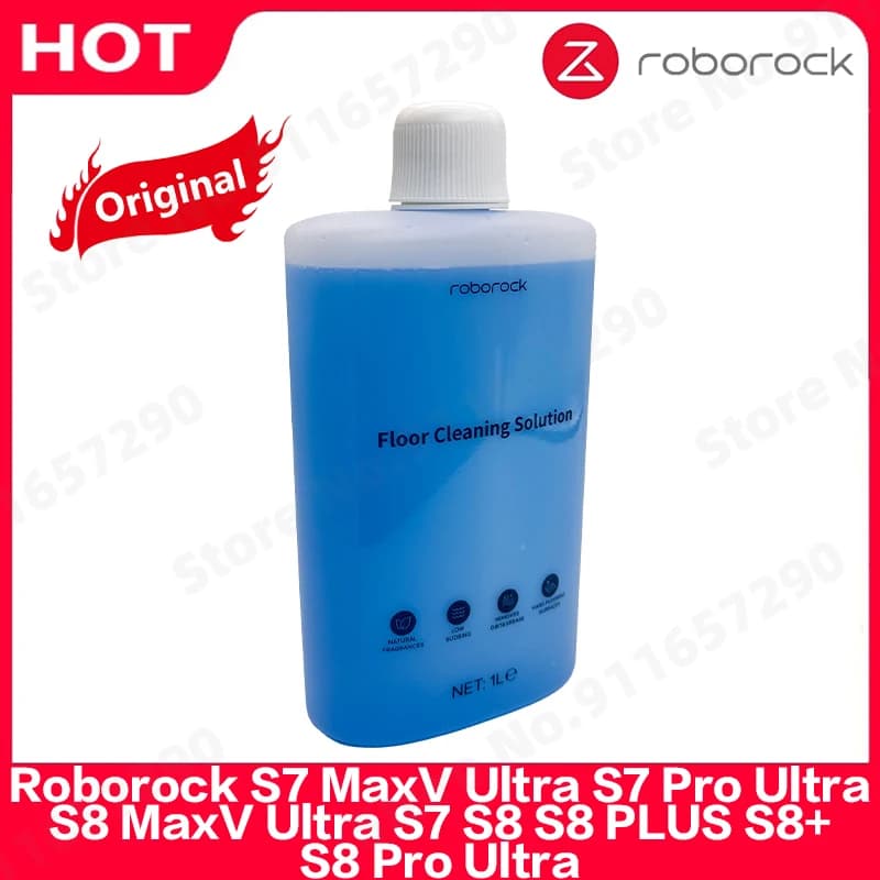 سائل تنظيف الأرضيات 1 لتر لأجهزة Roborock S7 MaxV Ultra وS7 Pro Ultra وS8 MaxV Ultra وS7 وS8 وS8 PLUS وS8+ وS8 Pro Ultra