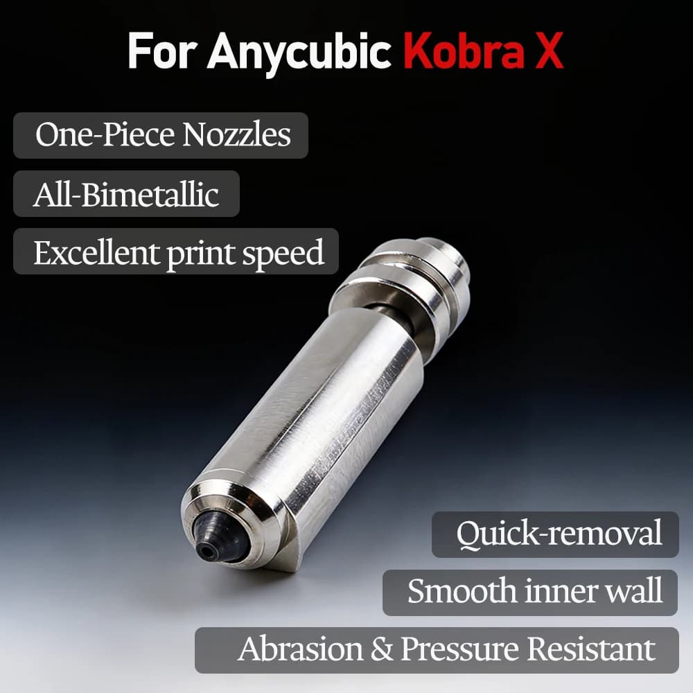 فوهة ثنائية المعدن عالية الحرارة، Anycubic Kobra X، إكسسوارات طابعات ثلاثية الأبعاد 0.2/0.4/0.6/0.8 مم - 5