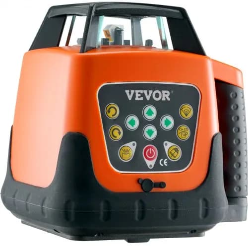 مستودع الاتحاد الأوروبي VEVOR مستوى ليزر دوار 360 ذاتي الضبط، مسح عمودي وأفقي حتى 500 متر، أداة قياس احترافية - 2