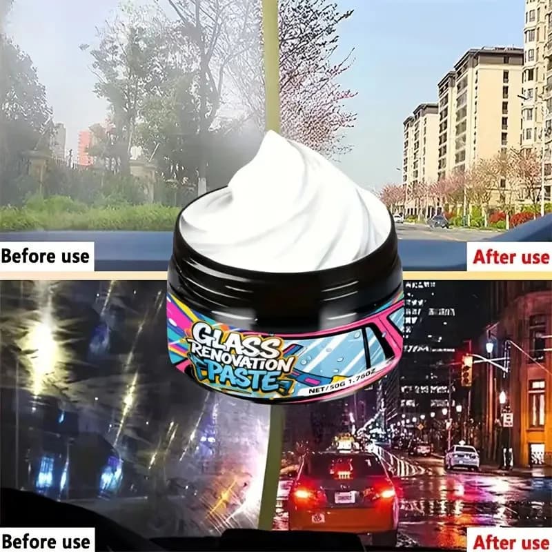 Glass Polishing Compound,Car Windshield Oil Film Remover Deep  Polishing Car Window And Mirror Repair Kit Car Scratch Compound - 5
