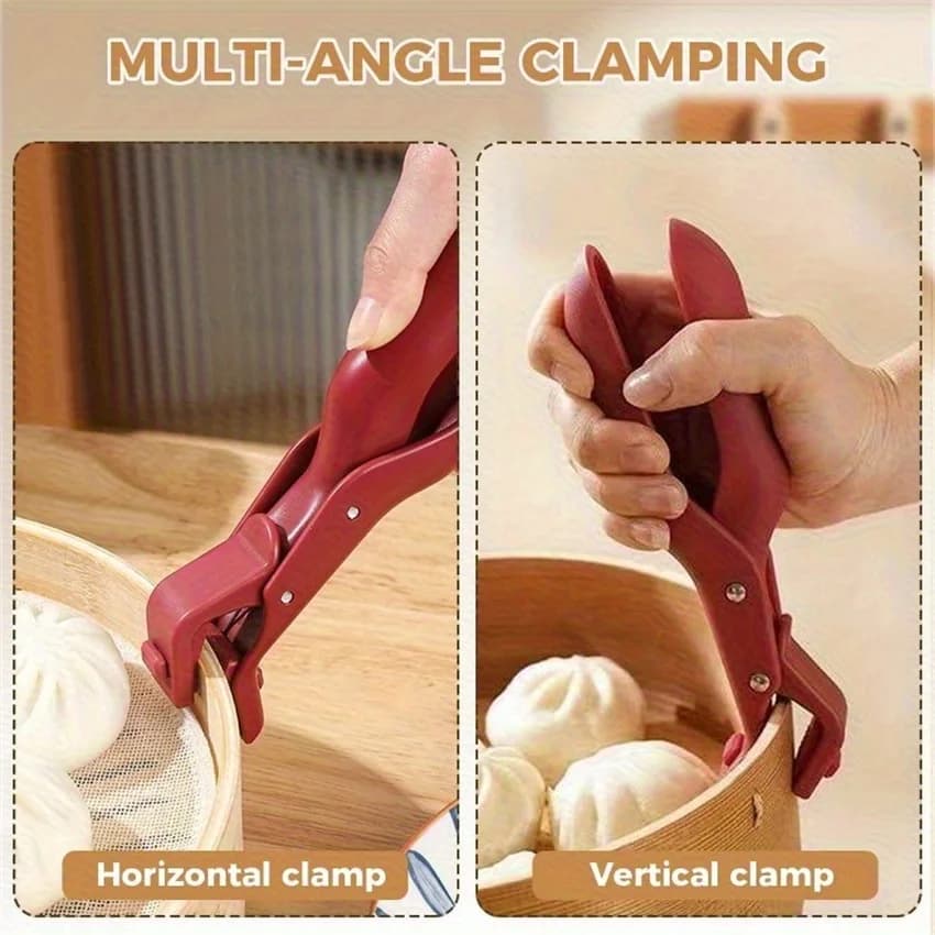 Anti-Scalding Bowl Clamp for Home Use, Non-Slip Silicone Plate Holder, Bowl Clamp, Dish Clamp, Kitchen Baking Tray and Steamer Clamp - 5