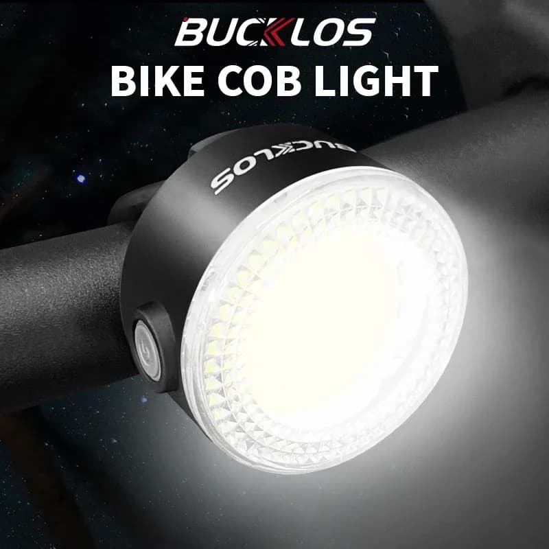 ضوء دراجة BUCKLOS COB أمامي وخلفي أضواء دراجة LED قابلة لإعادة الشحن مصباح دراجة جبلية وطريق MTB ضوء خلفي كشاف دراجة - 5