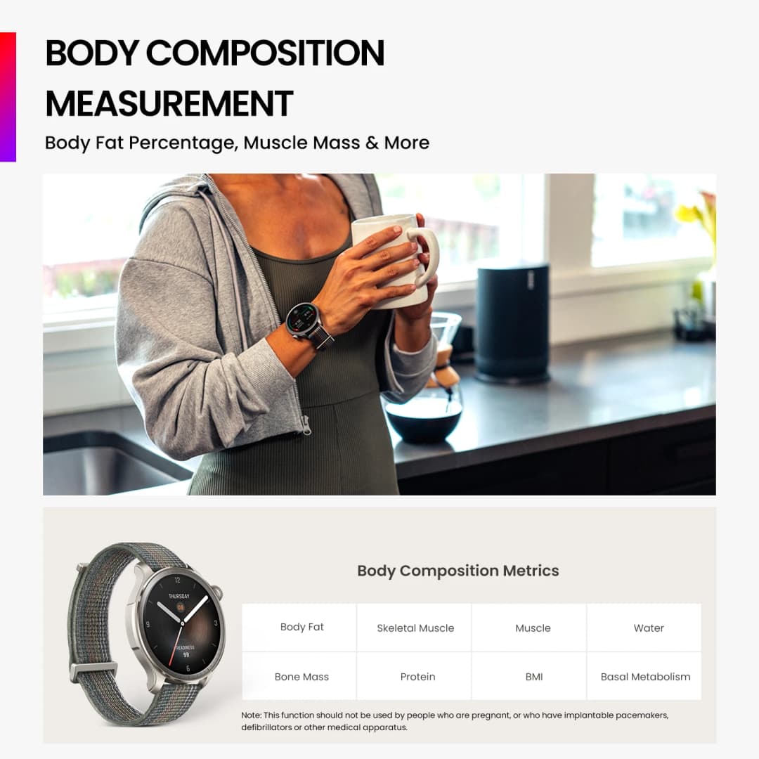 ساعة Amazfit Balance الذكية 46 ملم، مدرب النوم، نظام تحديد المواقع المزدوج، أكثر من 150 وضع رياضي، جاهزة لهواتف أندرويد وآيفون - 4